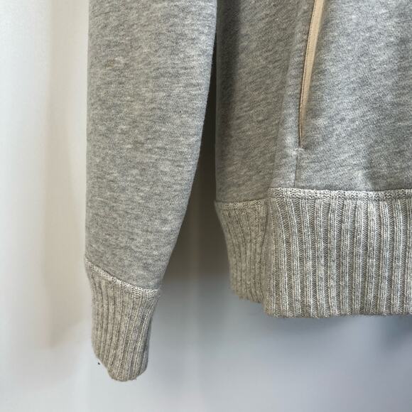 Club Monaco Shawl Collar Sweatshirt Gray Heathered - Picture 4 of 7